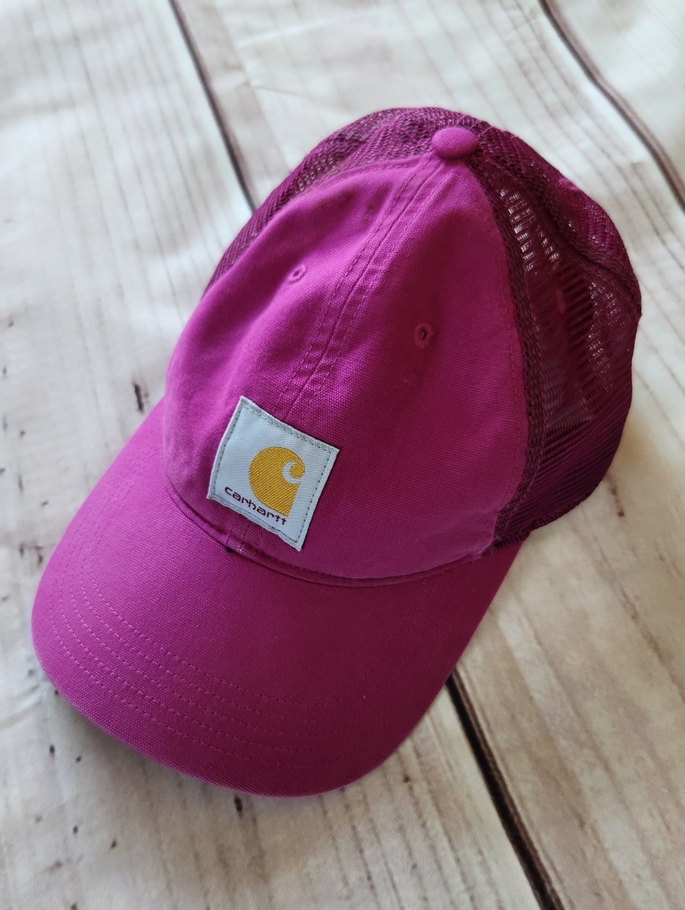 Carhartt Trucker Hat Baseball Cap Canvas Mesh Snapback Magenta Pink Unisex